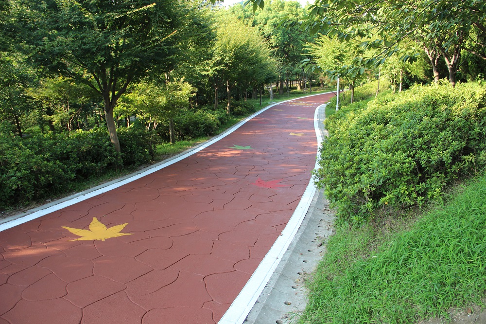 （彩色路面）浙江寧波院士公園道路彩繪